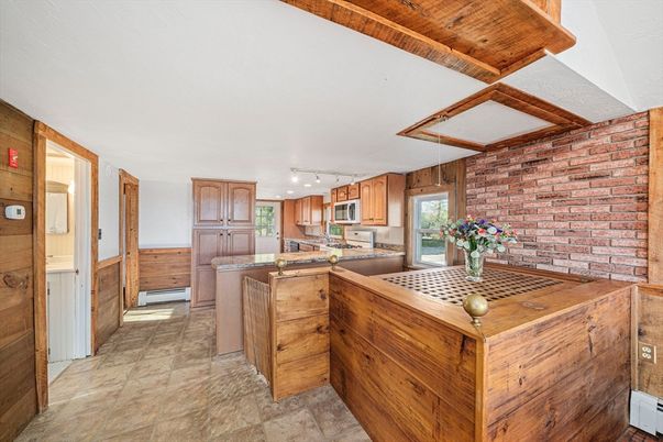 Interior, Kitchen, Stone Walls, Wooden Beams