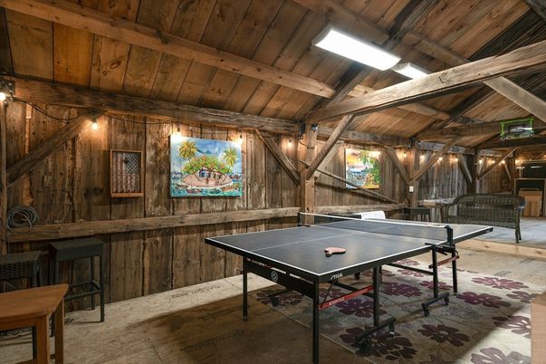 Game Room, Interior, Wooden Beams, Wooden Ceilings, Wooden Walls