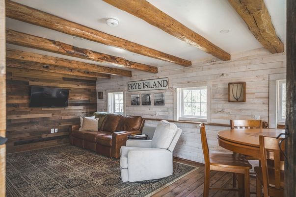 Dining room, Interior, Wooden Beams, Wood Texture Flooring, Wooden Walls