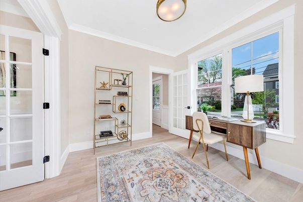 Home Office, Interior, Wood Texture Flooring