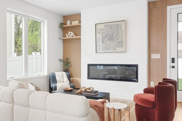 Fireplace, Interior, Living room, Wood Texture Flooring