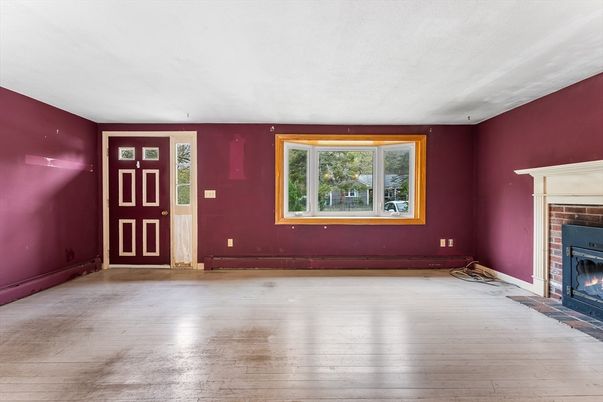 Empty room, Fireplace, Interior, Wood Texture Flooring