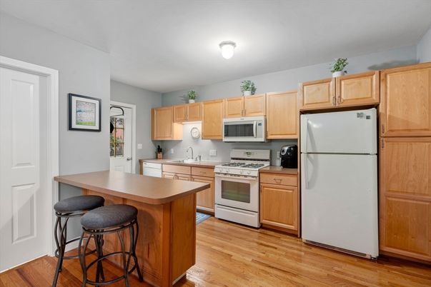 Interior, Kitchen, Wood Texture Flooring