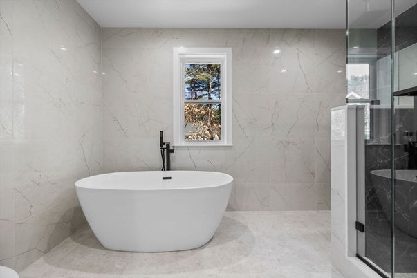 Bathroom, Free Standing Baths, Interior, Marble Walls