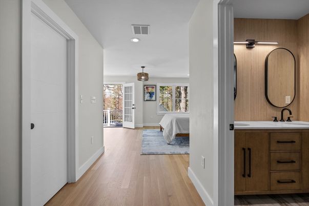 Bathroom, Bedroom, Interior, Recessed Lighting, Wood Texture Flooring