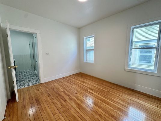Bathroom, Empty room, Interior, Recessed Lighting, Wood Texture Flooring