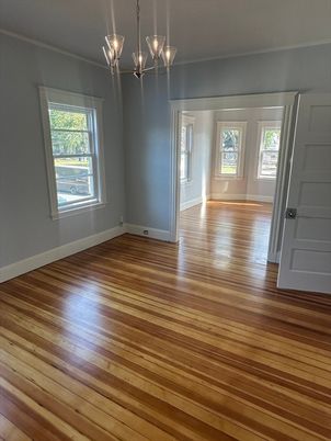Chandelier, Empty room, Interior, Wood Texture Flooring