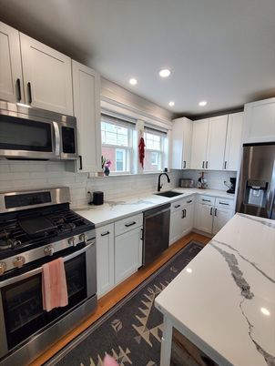 Interior, Kitchen, Recessed Lighting, Stainless Steel Appliances