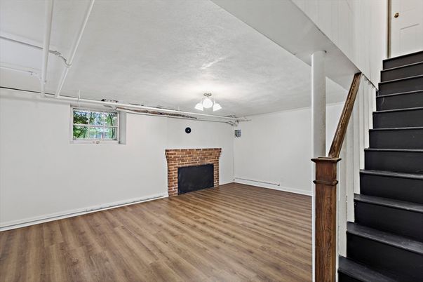 Empty room, Fireplace, Interior, Wood Texture Flooring