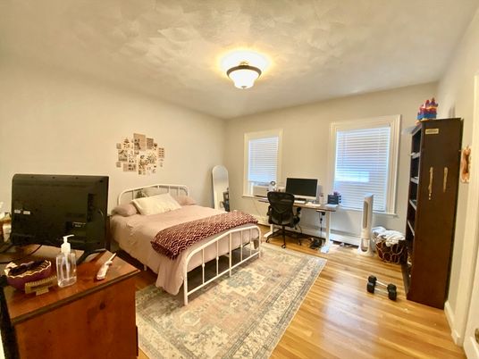 Bedroom, Home Office, Interior, Wood Texture Flooring