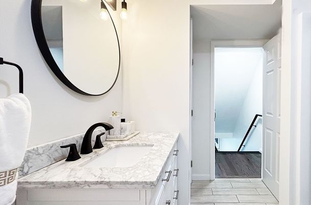 Bathroom, Dual Sink Vanities, Interior, Wood Texture Flooring