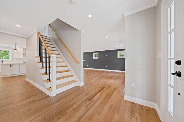 Interior, Pendant Lights, Recessed Lighting, Wood Texture Flooring
