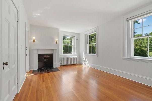 Empty room, Fireplace, Interior, Wood Texture Flooring
