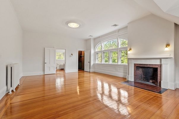 Empty room, Fireplace, Interior, Wood Texture Flooring
