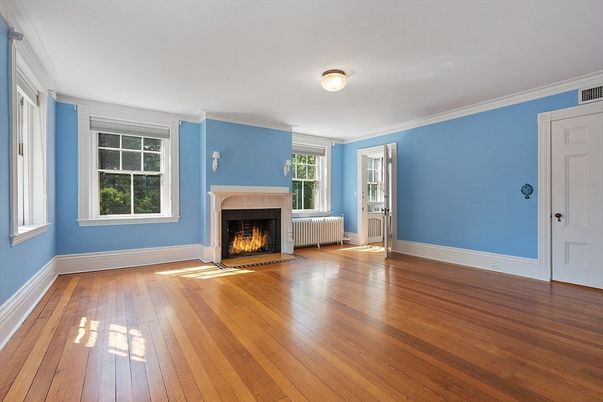 Empty room, Fireplace, Interior, Wood Texture Flooring