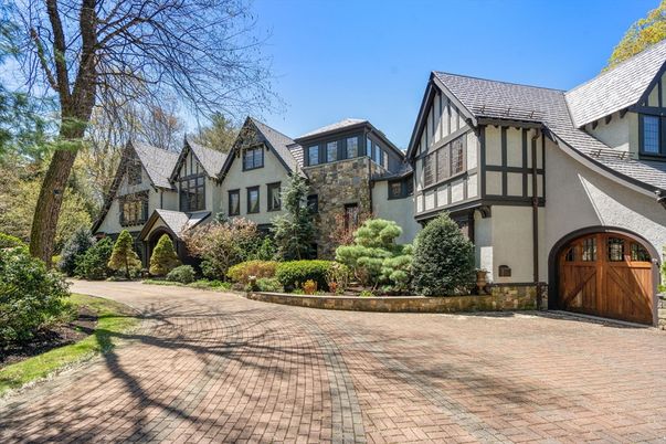 Attached, Backyard, Exterior, Facade, Tudor Revival