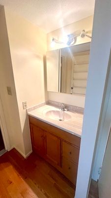 Bathroom, Dual Sink Vanities, Interior, Wood Texture Flooring
