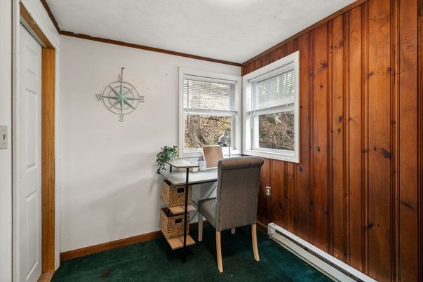 Home Office, Interior, Wooden Walls