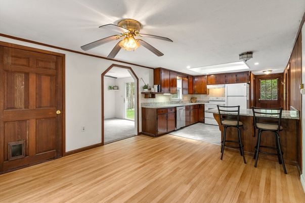 Interior, Kitchen, Wood Texture Flooring