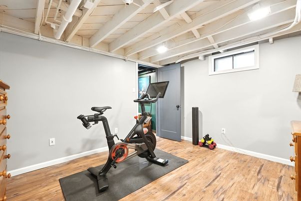 Fitness Equipment, Interior, Wood Texture Flooring