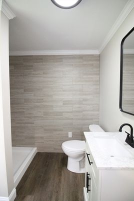 Bathroom, Interior, Wood Texture Flooring