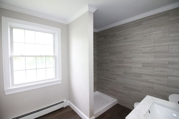 Bathroom, Interior, Wood Texture Flooring, Wooden Walls