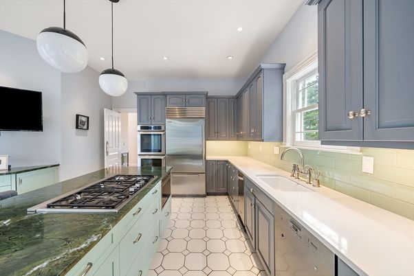 Interior, Kitchen, Pendant Lights, Recessed Lighting, Stainless Steel Appliances
