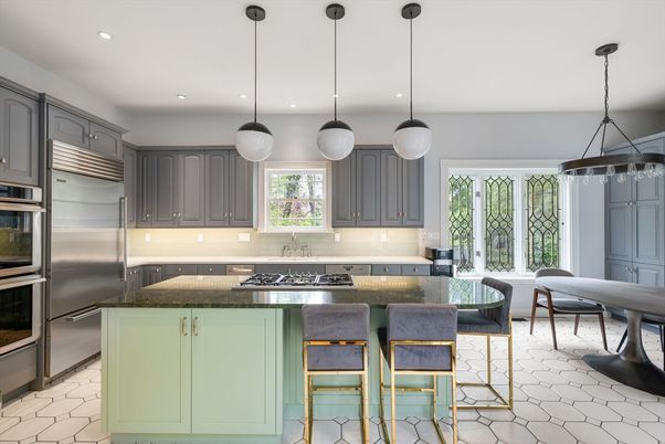 Interior, Kitchen, Pendant Lights, Recessed Lighting, Stainless Steel Appliances