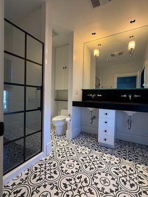 Bathroom, Interior, Recessed Lighting