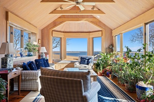 Interior, Living room, Water, Wooden Beams, Wooden Ceilings, Wood Texture Flooring, Wooden Walls