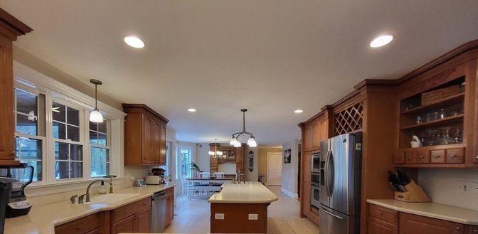 Dining room, Interior, Kitchen, Pendant Lights, Recessed Lighting