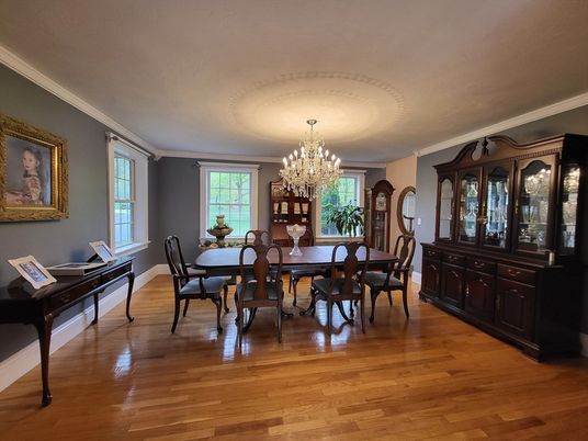 Chandelier, Dining room, Interior, Piano, Wood Texture Flooring