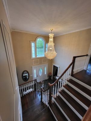 Chandelier, Interior, Wood Texture Flooring
