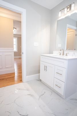 Bathroom, Interior, Marble, Wood Texture Flooring