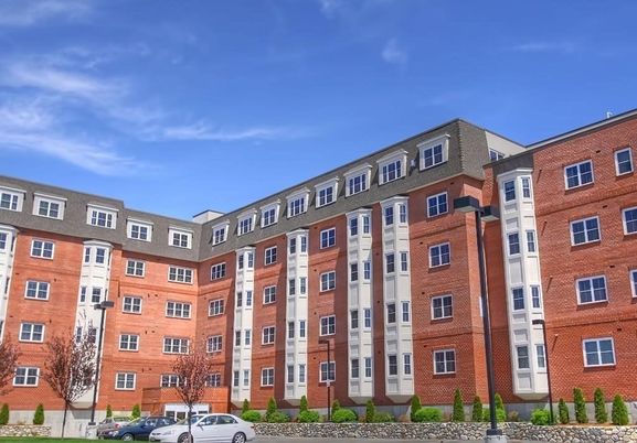 Exterior, Facade, Brick Facade, Condo Building