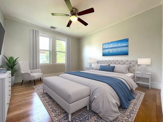Bedroom, Interior, Wood Texture Flooring