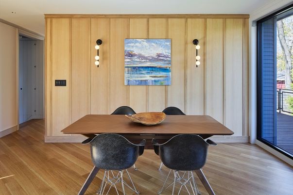 Dining room, Interior, Wood Texture Flooring