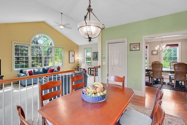 Chandelier, Dining room, Interior, Pendant Lights, Wood Texture Flooring
