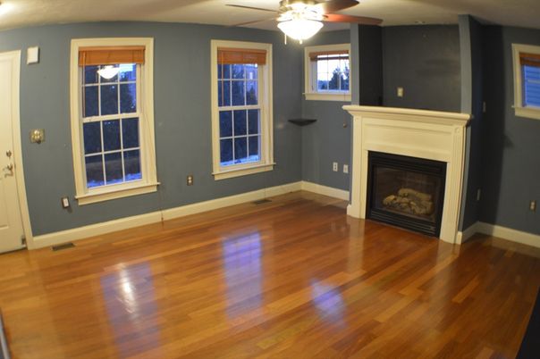 Empty room, Fireplace, Interior, Wood Texture Flooring