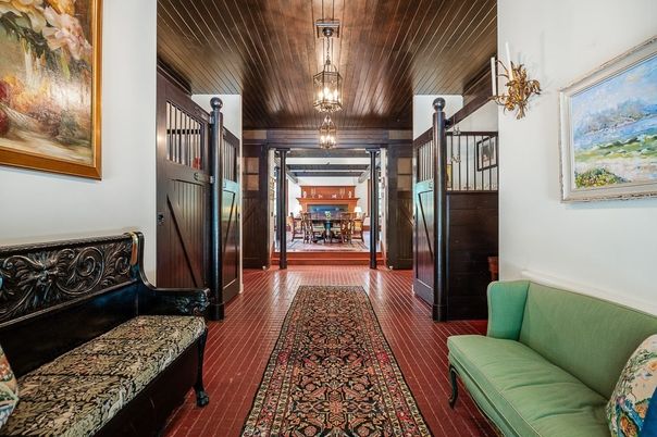 Dining room, Interior, Wooden Ceilings