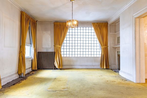 Chandelier, Empty room, Interior