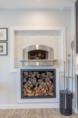 Fireplace, Interior, Wood Texture Flooring