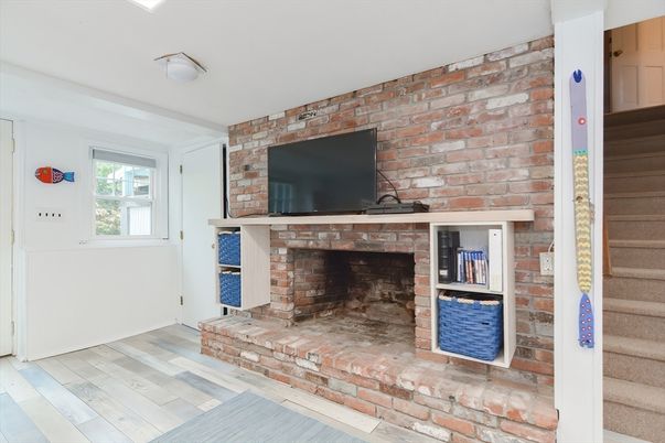 Fireplace, Interior, Stone Walls, Wood Texture Flooring