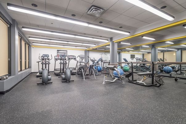 Fitness Equipment, Gym, Interior, Recessed Lighting