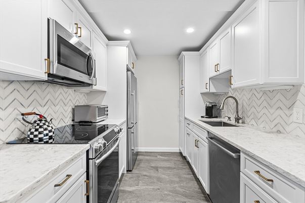 Interior, Kitchen, Recessed Lighting, Stainless Steel Appliances