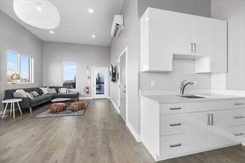 Interior, Kitchen, Living room, Recessed Lighting, Wood Texture Flooring
