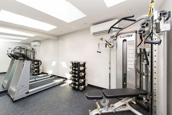 Fitness Equipment, Gym, Interior, Recessed Lighting