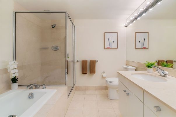 Bathroom, Dual Sink Vanities, Glass Shower, Interior