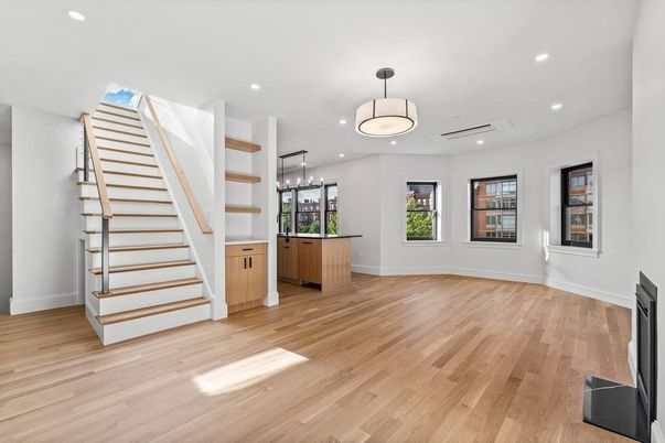 Interior, Pendant Lights, Recessed Lighting, Wood Texture Flooring