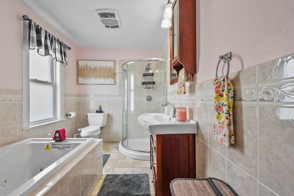 Bathroom, Dual Sink Vanities, Glass Shower, Interior